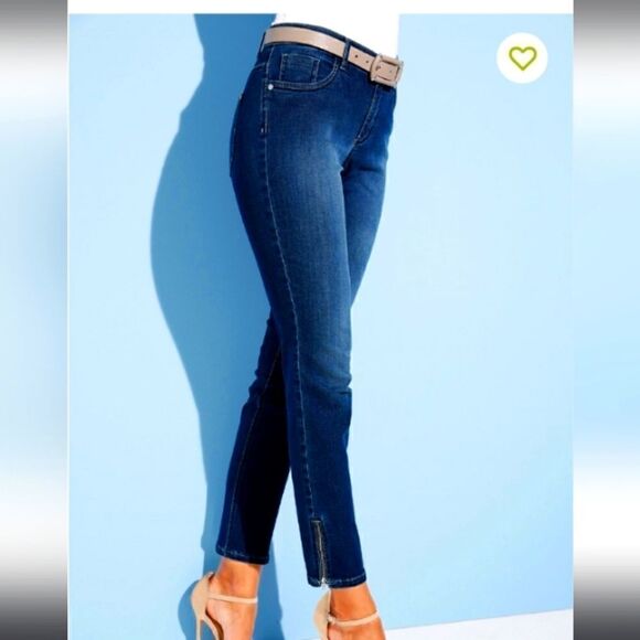 Forever 21 Ankle Zip Jeans Dark Wash Sz 26 - Picture 1 of 9
